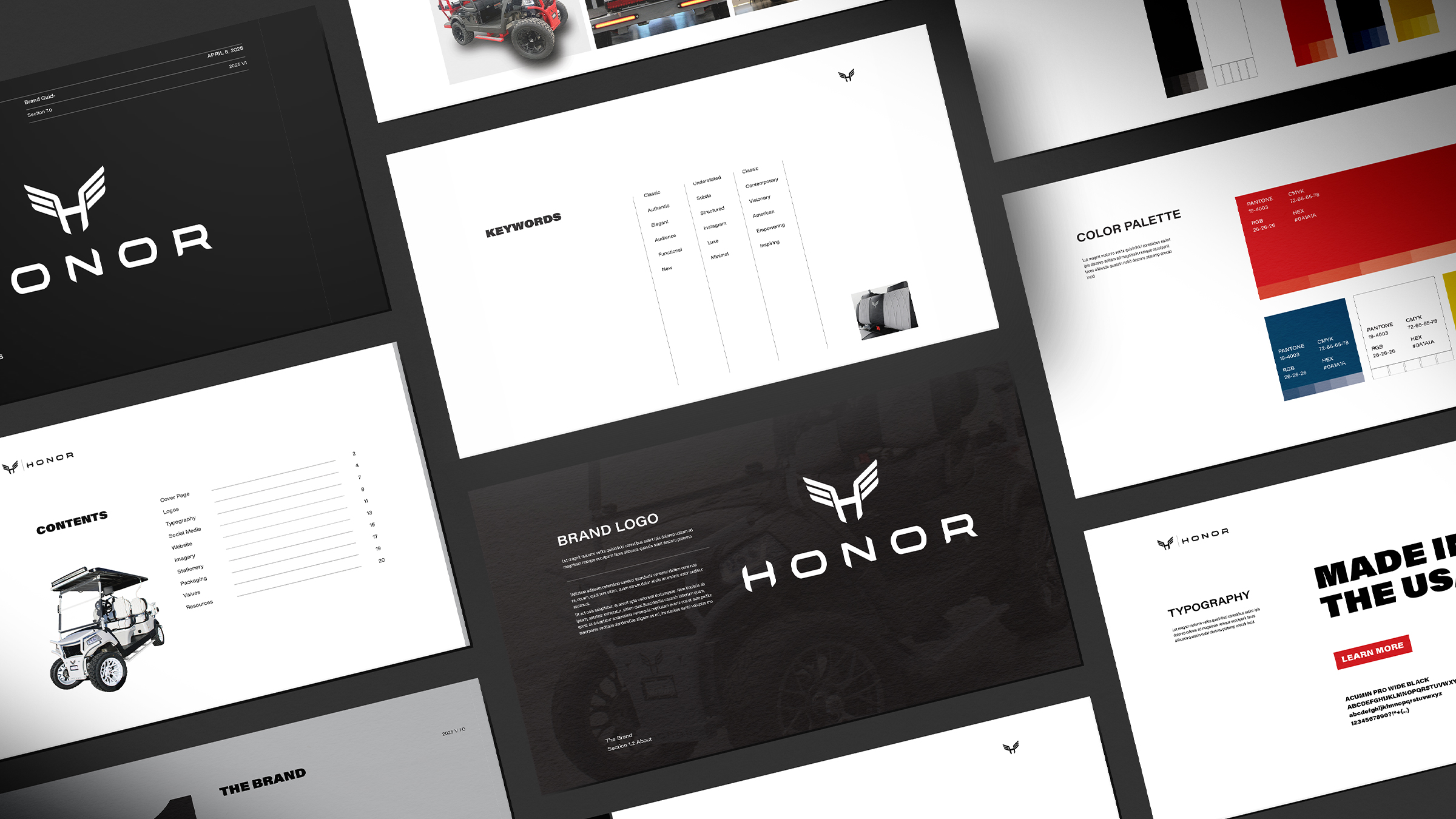 Honor brand guidelines spreads