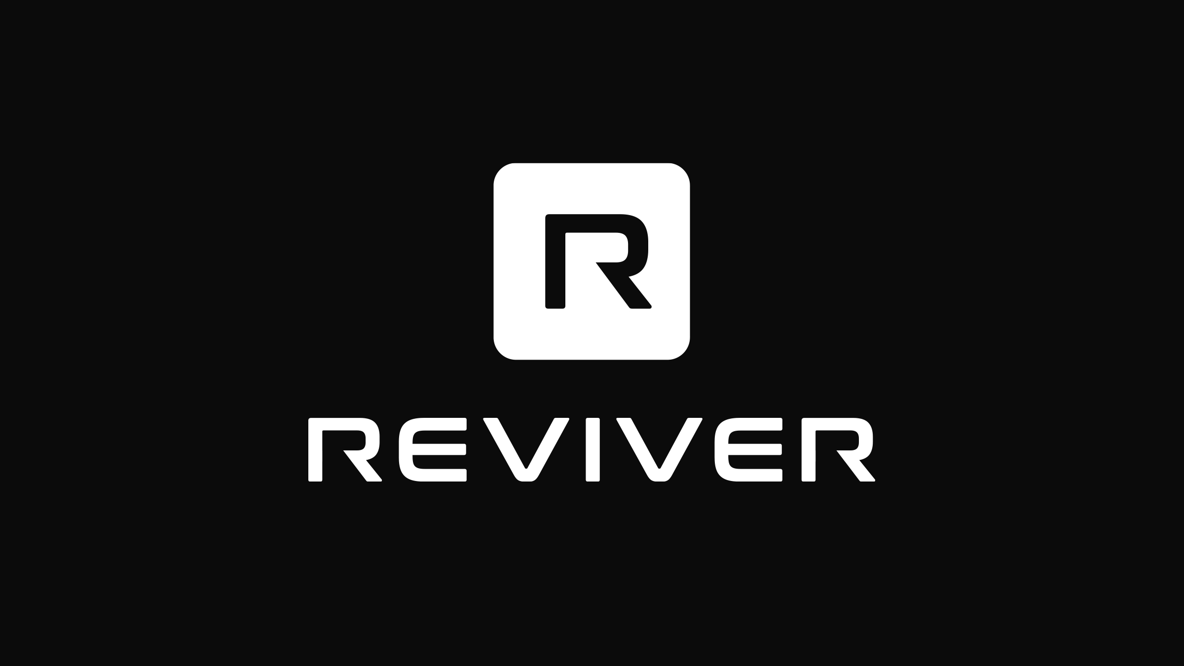 Reviver — R monogram and wordmark lockup