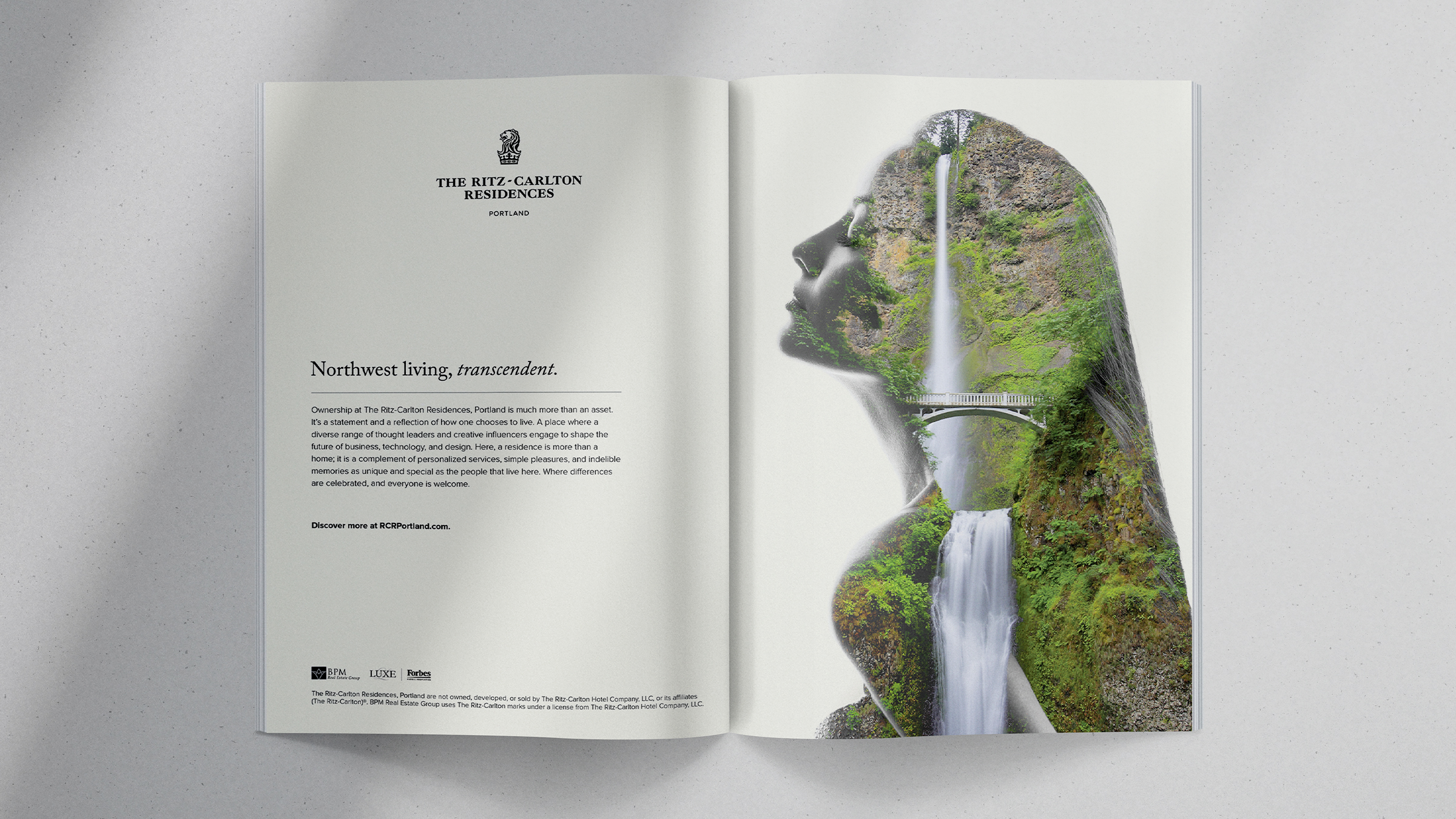 Northwest living, transcendent — magazine spread